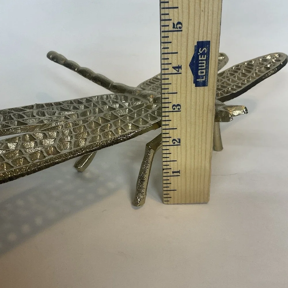 Home Decorating Insect Large Gold‎ Metal Dragonfly Figure Decor 15
